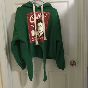 Green hoodie